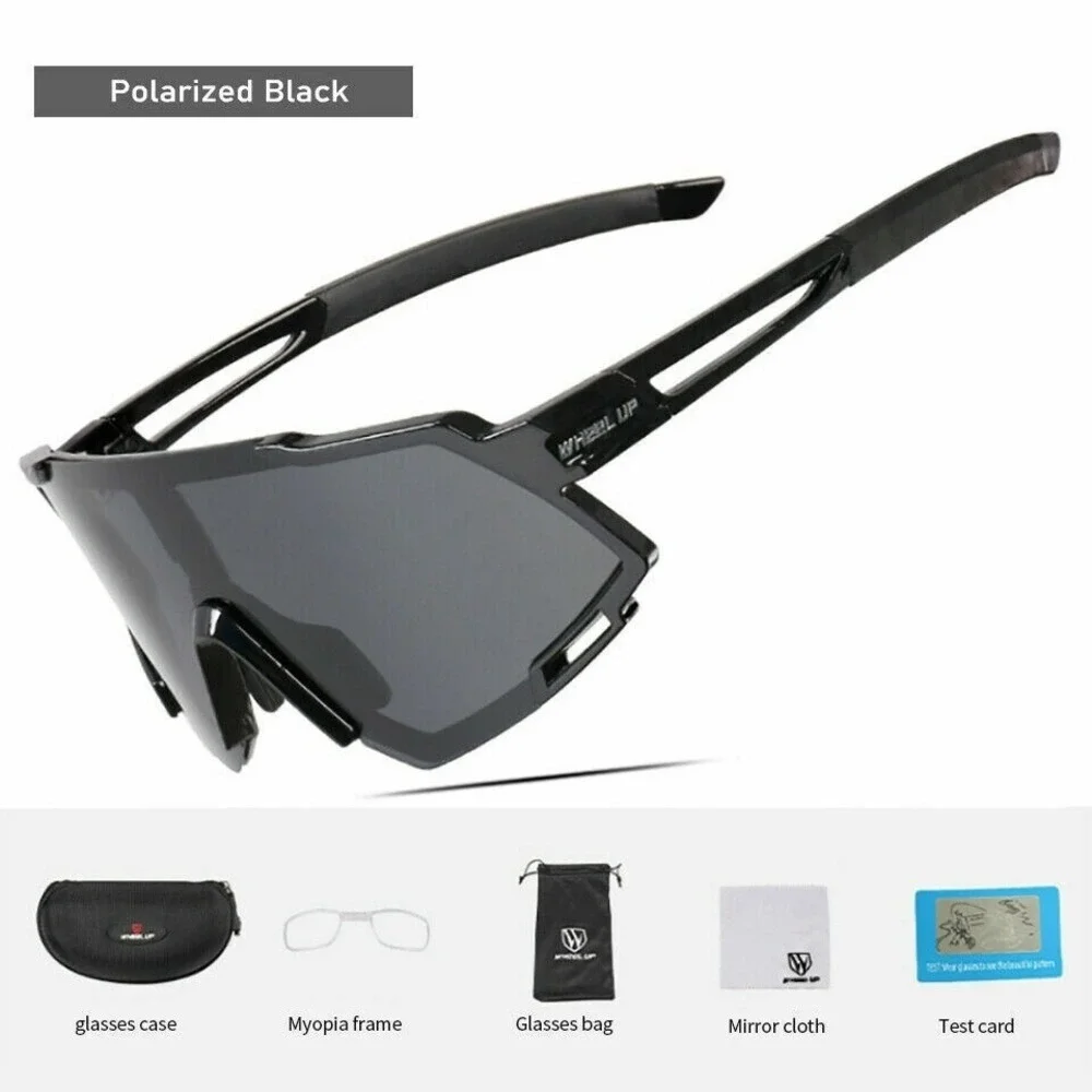 Women Polarized Sunglasses Black Lens Sports Eyewear UV Protection‎ Shield Gafas